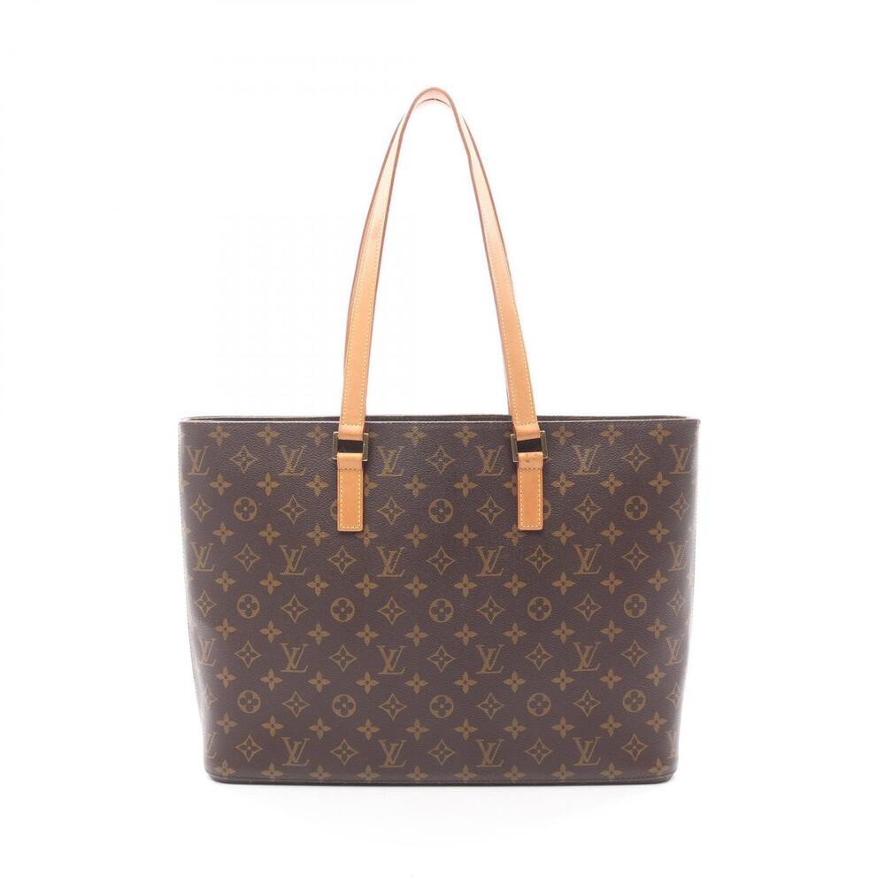 Louis Vuitton Luco Tote Bag Canvas Leather Monogram Brown